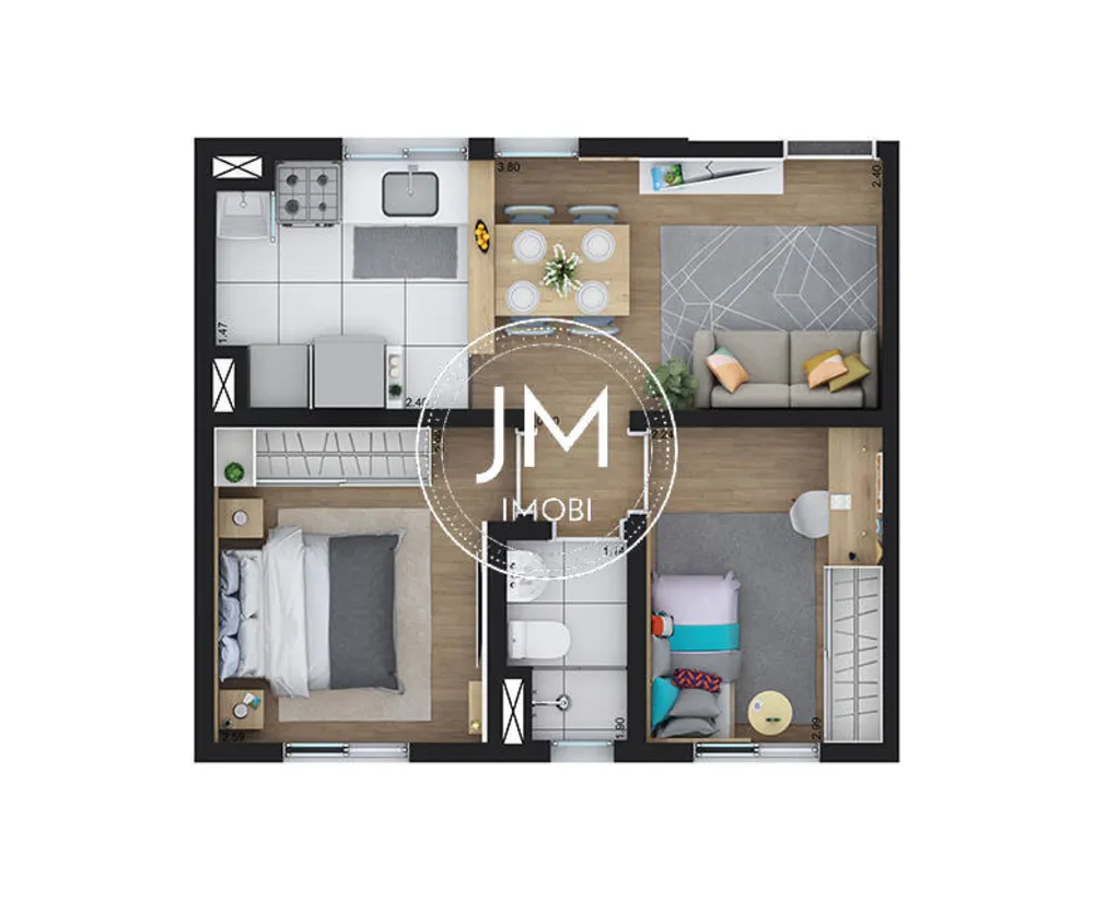Apartamento, 2 quartos, 39 m² - Foto 8
