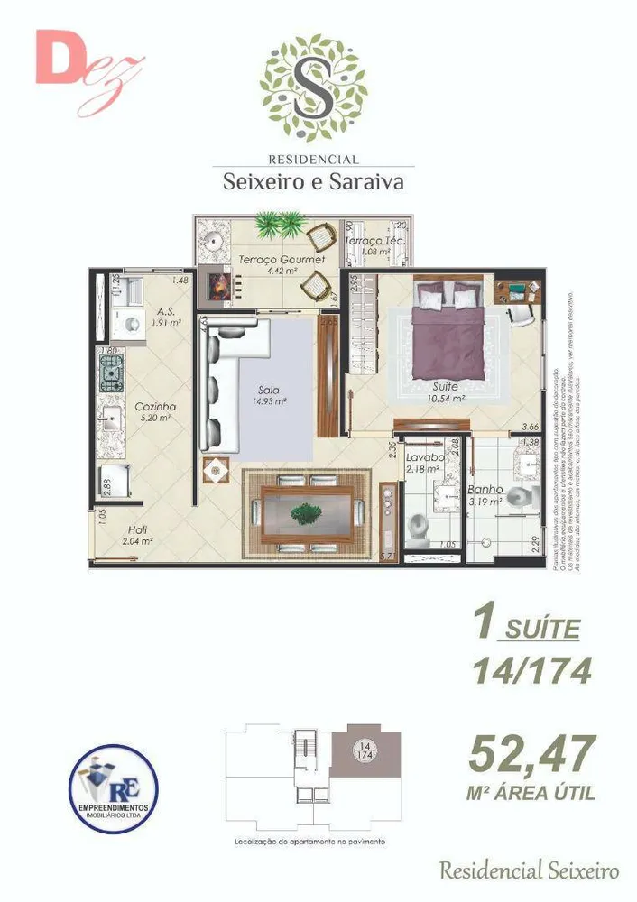 Apartamento, 1 quarto, 53 m² - Foto 1