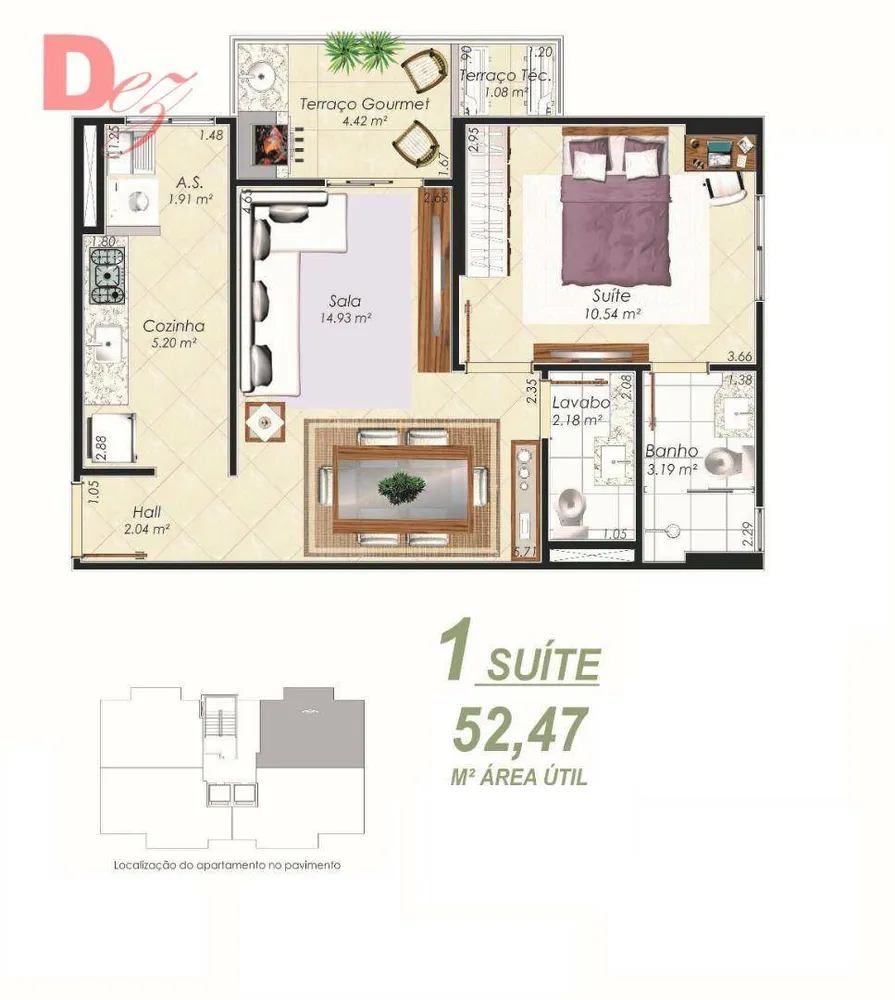 Apartamento, 1 quarto, 52 m² - Foto 4