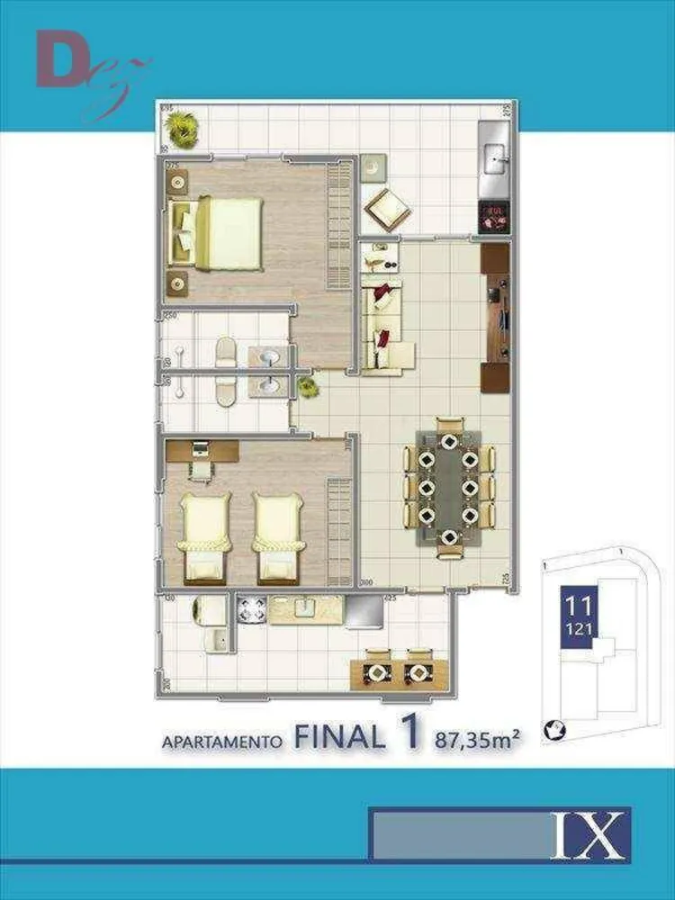 Apartamento, 2 quartos, 87 m² - Foto 2