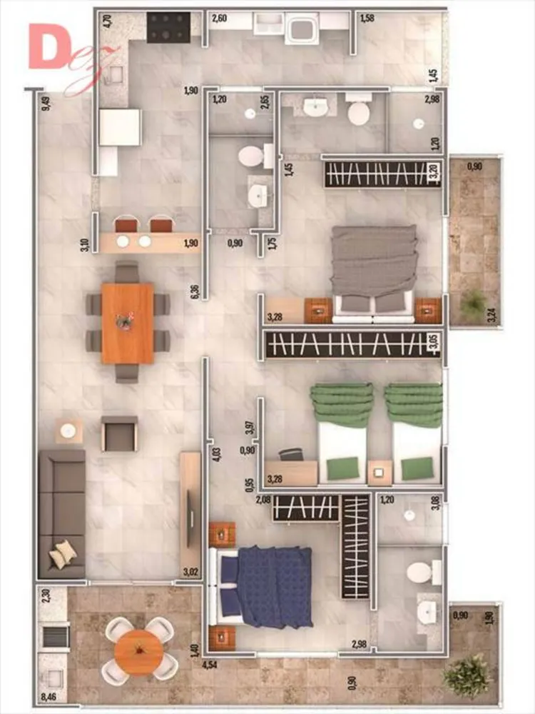 Apartamento, 3 quartos, 106 m² - Foto 4