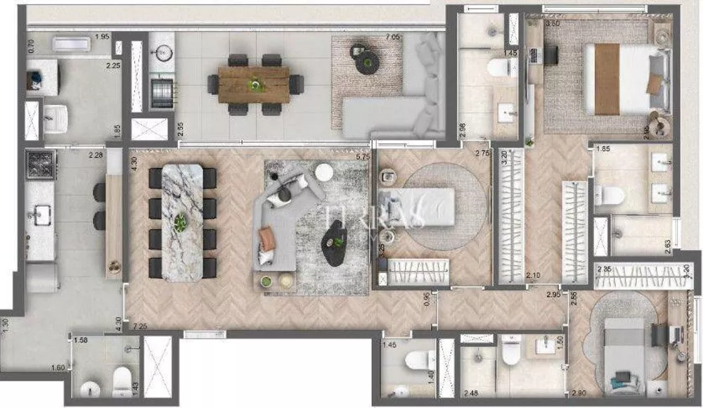 Apartamento, 3 quartos, 135 m² - Foto 1