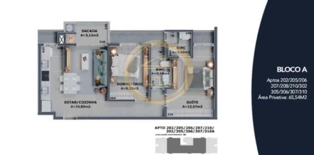 Apartamento à venda com 2 quartos, 53m² - Foto 4