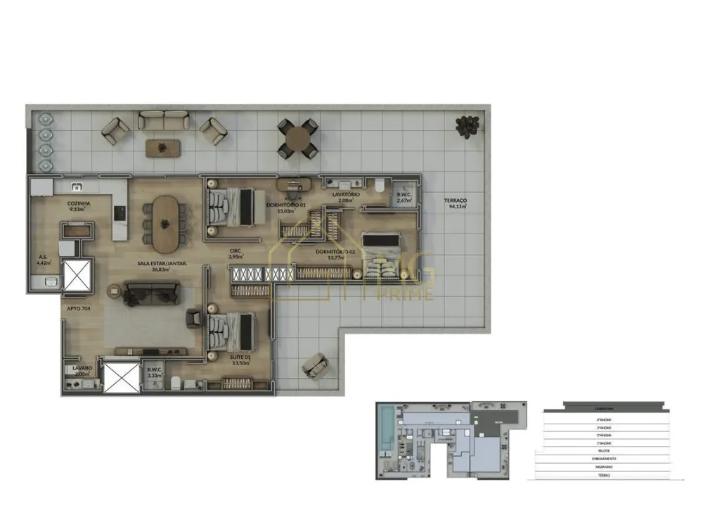 Cobertura, 3 quartos, 226 m² - Foto 12