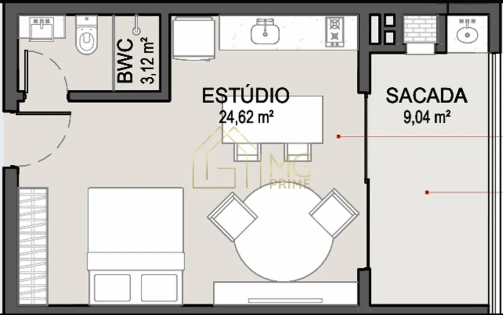 Apartamento, 1 quarto, 43 m² - Foto 5