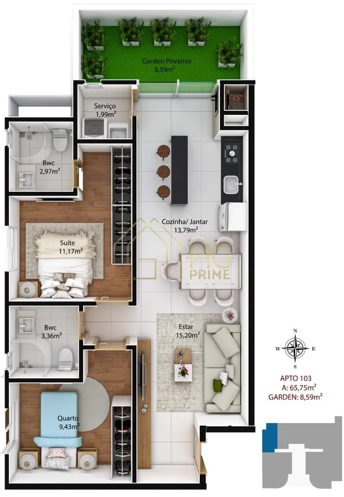 Apartamento, 2 quartos, 65 m² - Foto 14