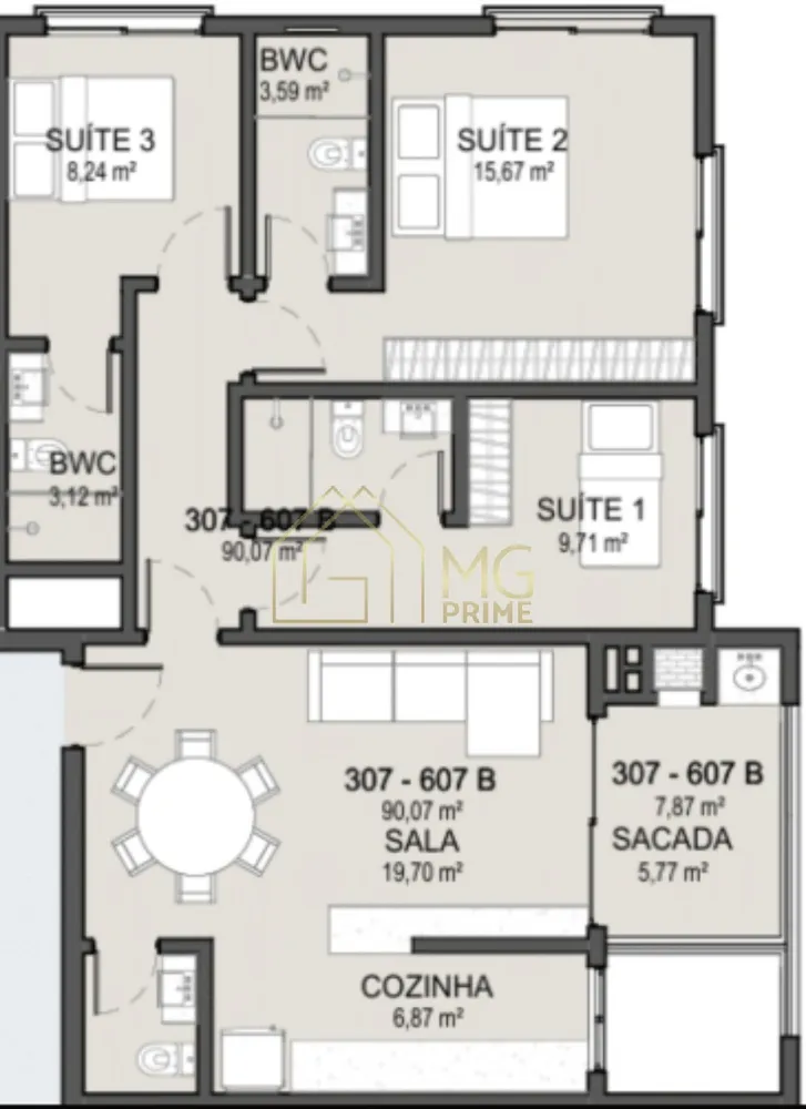 Apartamento, 3 quartos, 107 m² - Foto 10