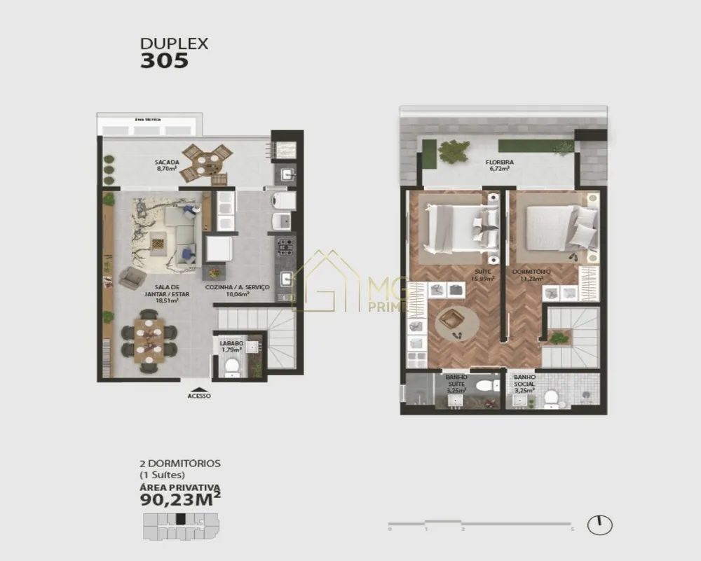 Apartamento, 2 quartos, 90 m² - Foto 2