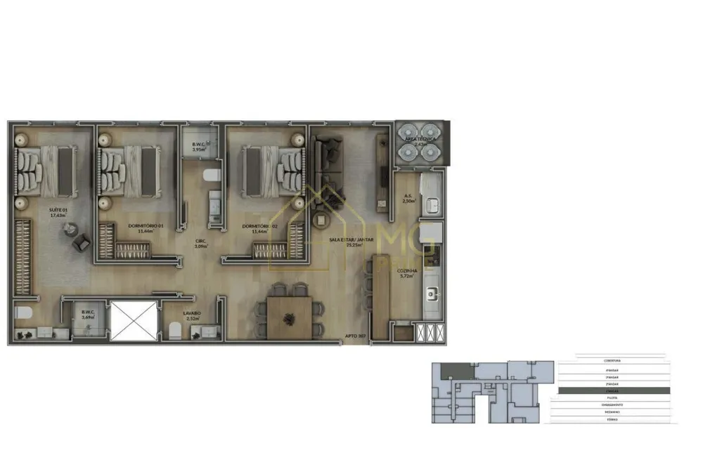 Apartamento, 3 quartos, 101 m² - Foto 5