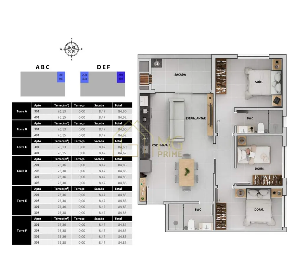 Apartamento, 3 quartos, 84 m² - Foto 12