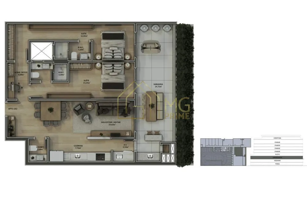 Apartamento, 2 quartos, 120 m² - Foto 8