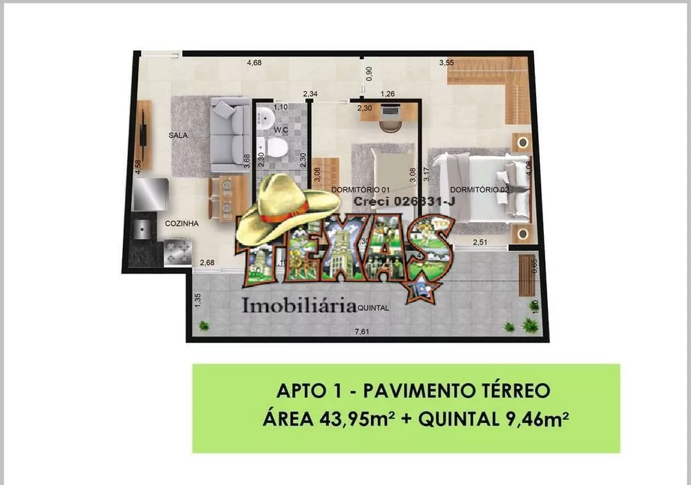 Apartamento à venda com 2 quartos, 40m² - Foto 9