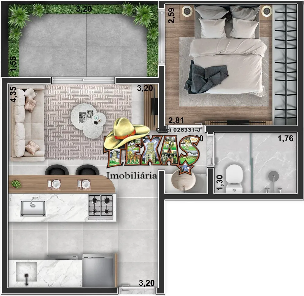 Apartamento, 1 quarto, 27 m² - Foto 2