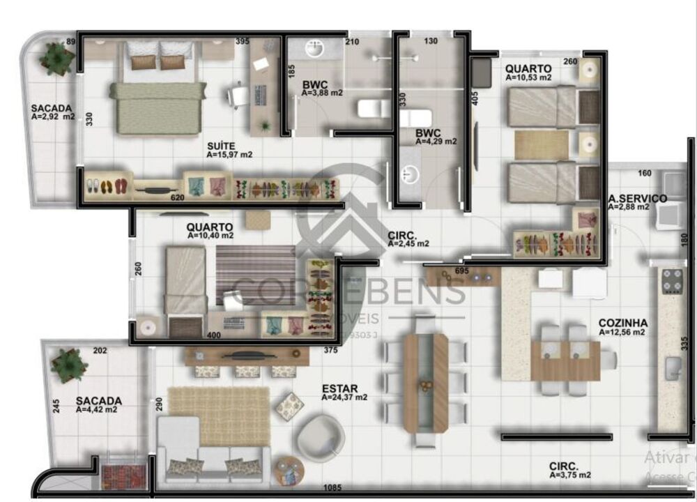 Apartamento, 3 quartos, 113 m² - Foto 4