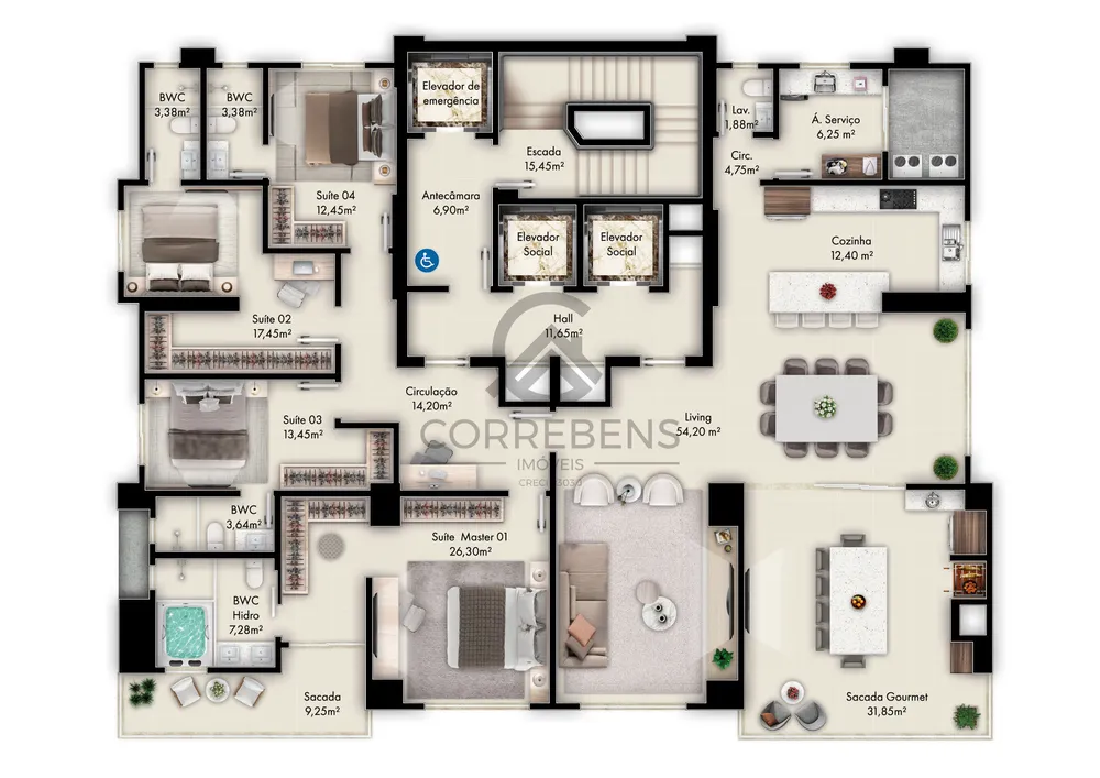 Apartamento, 4 quartos, 259 m² - Foto 12