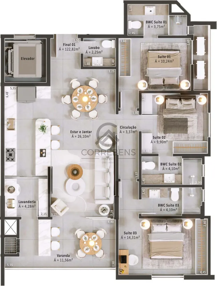 Apartamento, 2 quartos, 74 m² - Foto 5