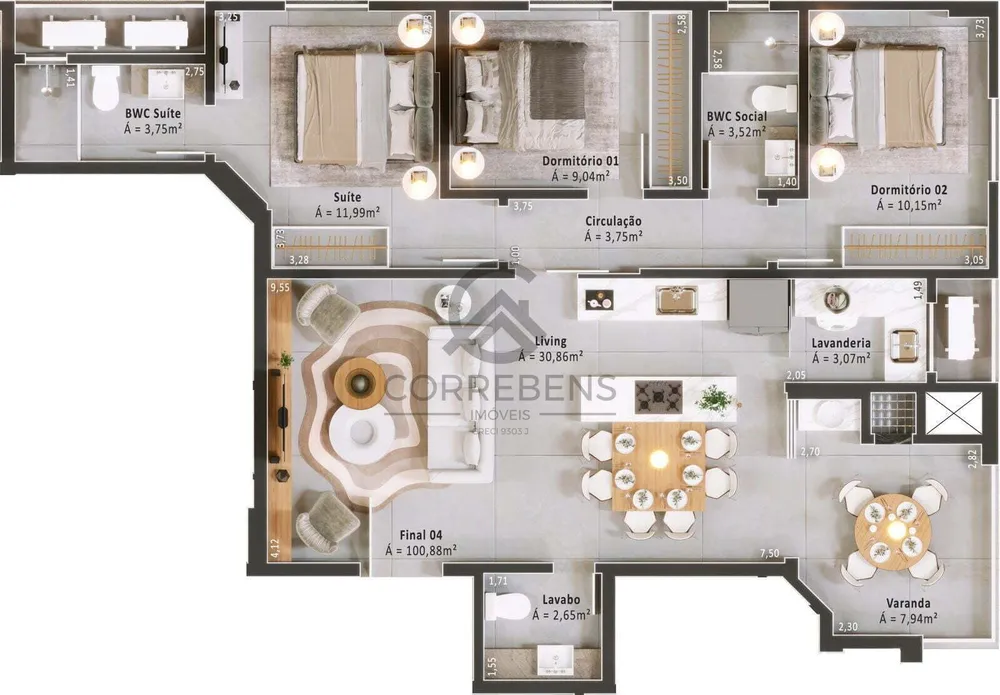 Apartamento, 2 quartos, 74 m² - Foto 6