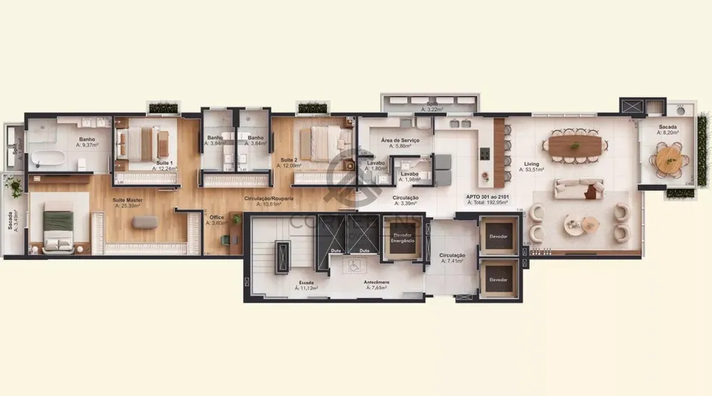 Apartamento, 3 quartos, 192 m² - Foto 11