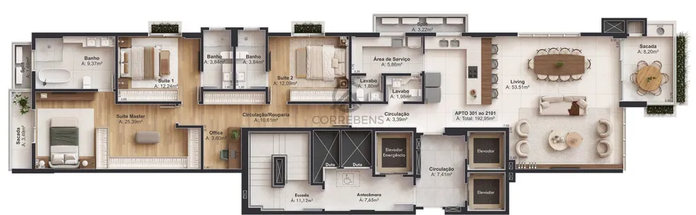 Apartamento, 3 quartos, 192 m² - Foto 15