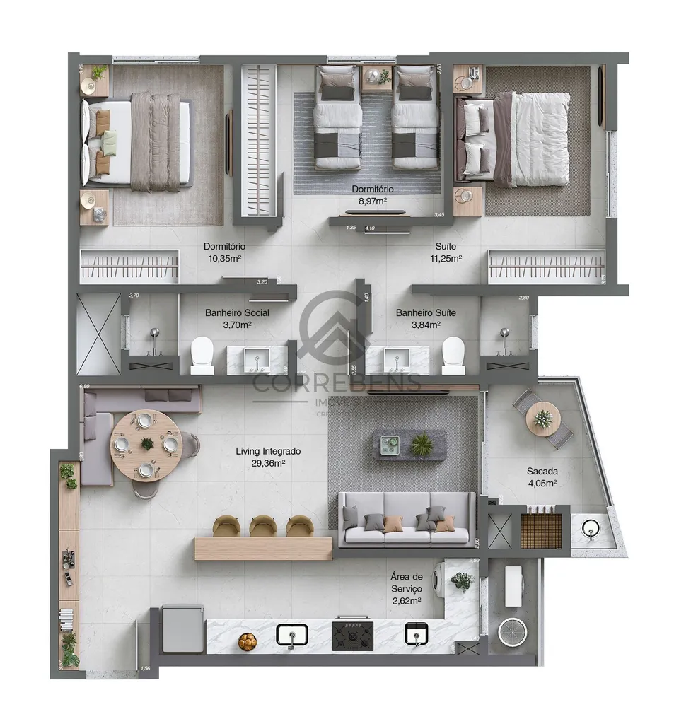 Apartamento, 3 quartos, 92 m² - Foto 9