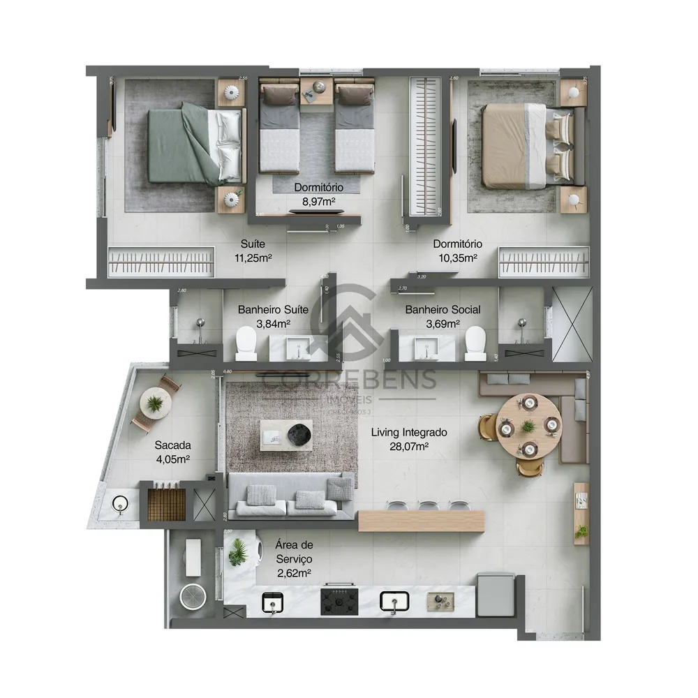 Apartamento, 3 quartos, 92 m² - Foto 10