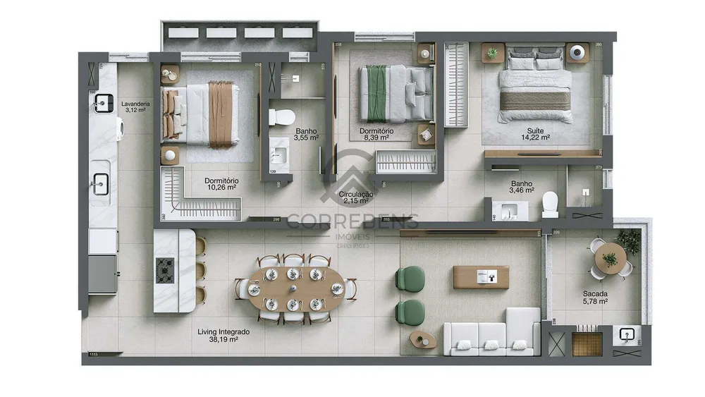 Apartamento, 3 quartos, 109 m² - Foto 5