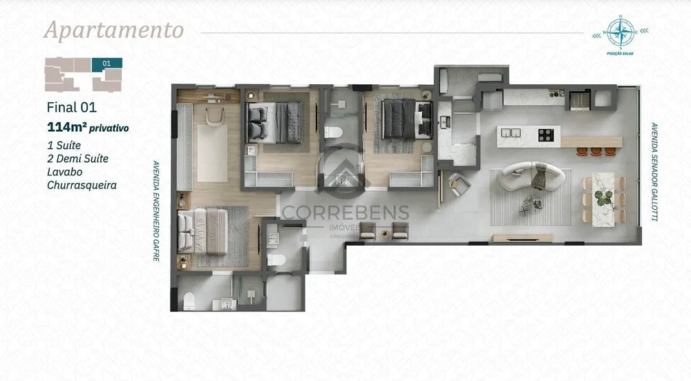 Apartamento, 3 quartos, 174 m² - Foto 12