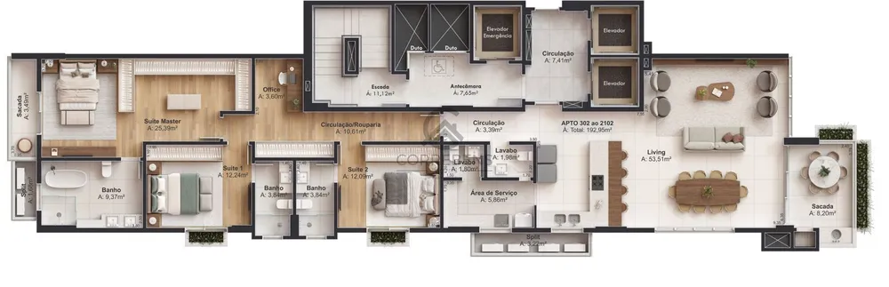 Cobertura, 3 quartos, 373 m² - Foto 13