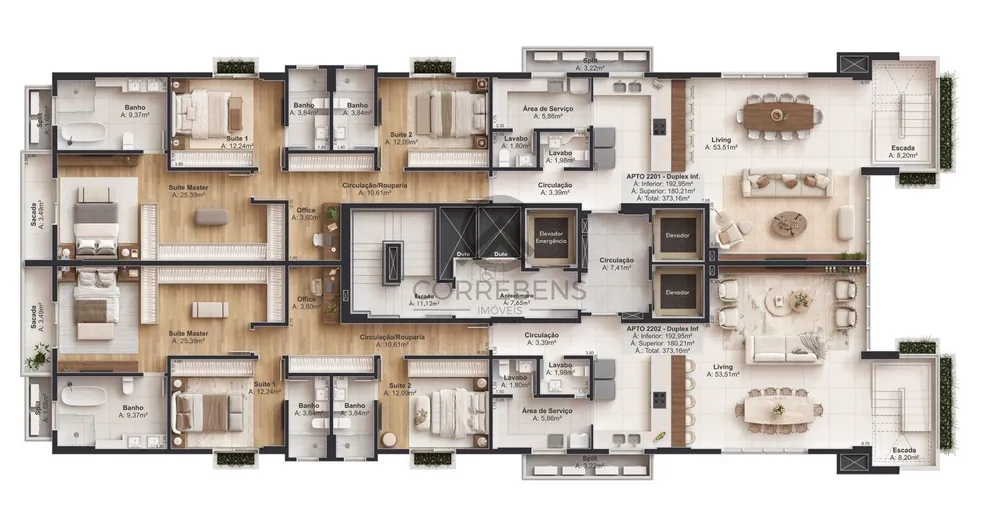 Cobertura, 3 quartos, 373 m² - Foto 12