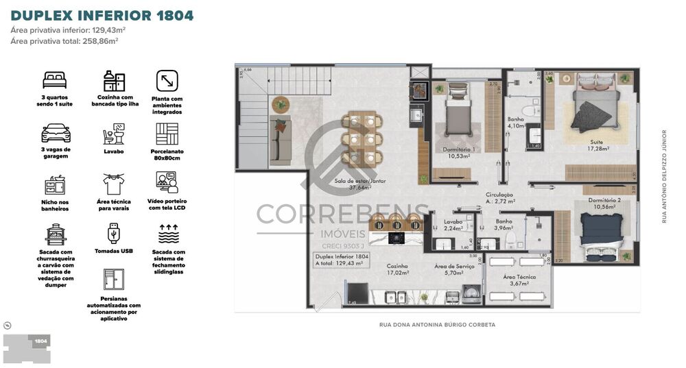 Apartamento, 3 quartos, 126 m² - Foto 1