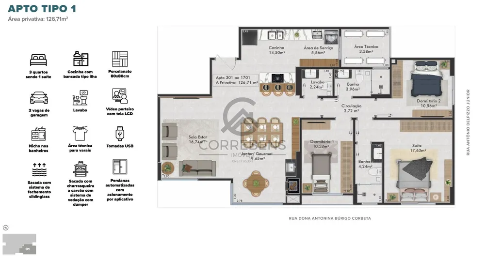 Apartamento, 3 quartos, 126 m² - Foto 13