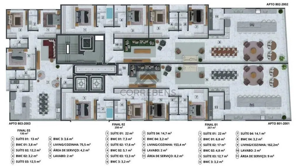 Apartamento, 4 quartos, 252 m² - Foto 1