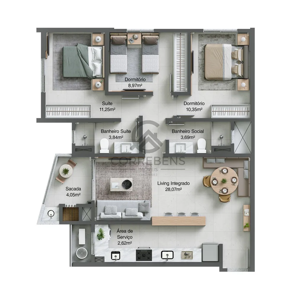 Apartamento, 3 quartos, 87 m² - Foto 11