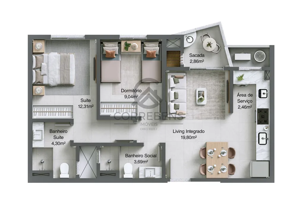 Apartamento, 3 quartos, 87 m² - Foto 10