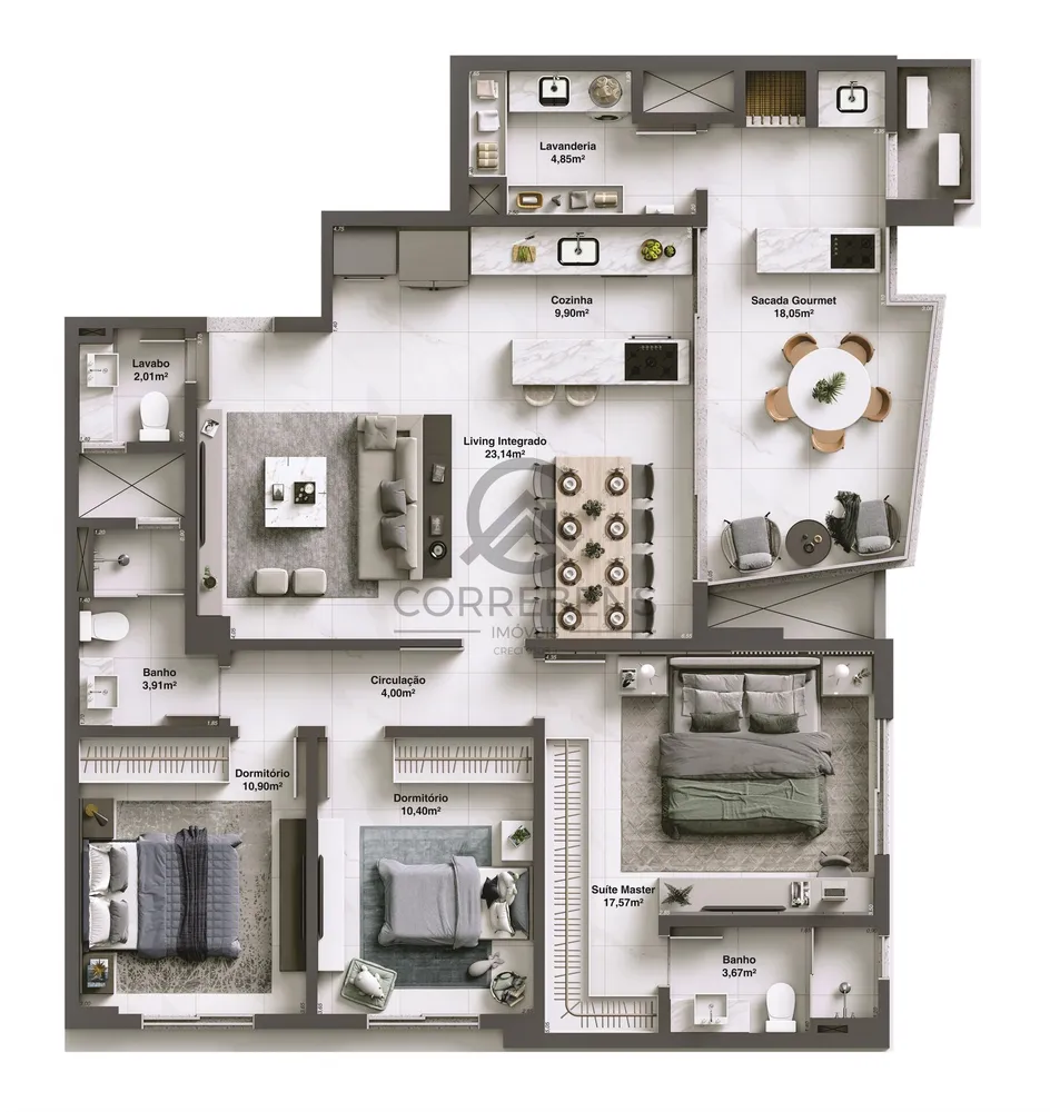 Apartamento, 3 quartos, 125 m² - Foto 23