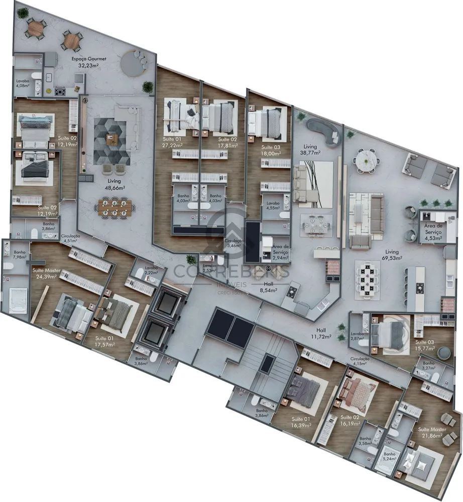 Apartamento, 4 quartos, 198 m² - Foto 1