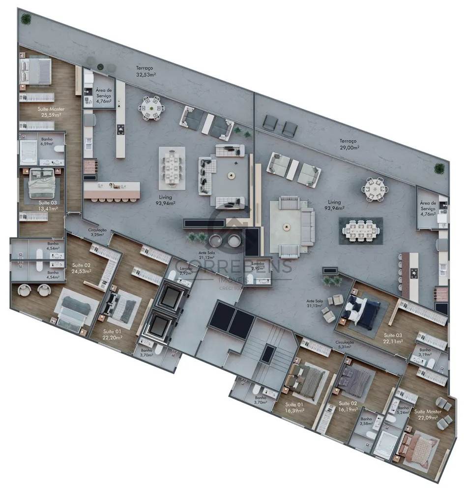 Apartamento, 4 quartos, 198 m² - Foto 2