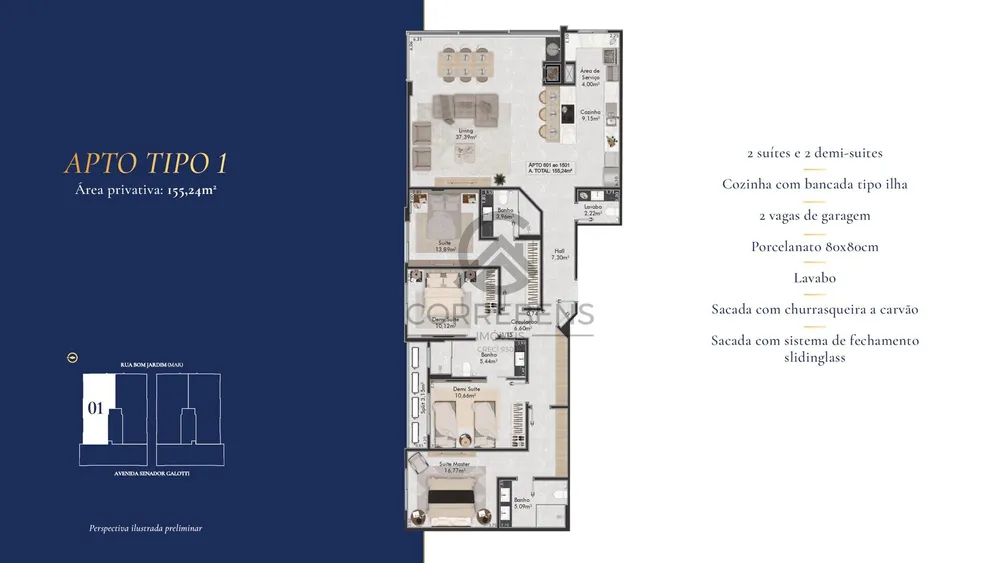 Apartamento, 3 quartos, 155 m² - Foto 14