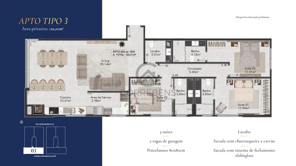 Apartamento, 3 quartos, 155 m² - Foto 15