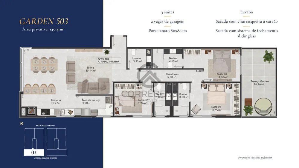 Apartamento, 3 quartos, 155 m² - Foto 14