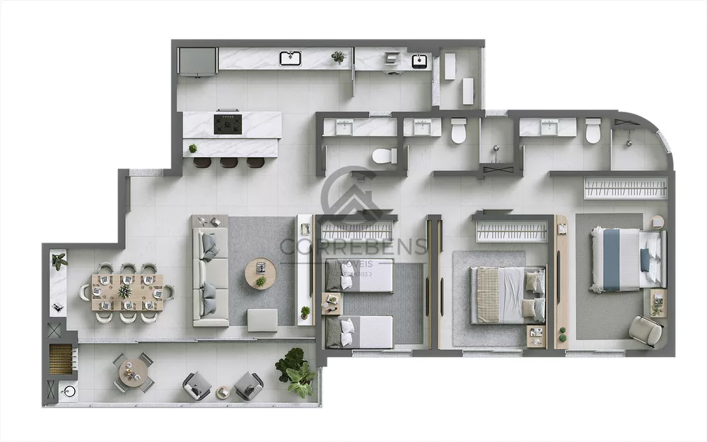 Apartamento, 3 quartos, 120 m² - Foto 3