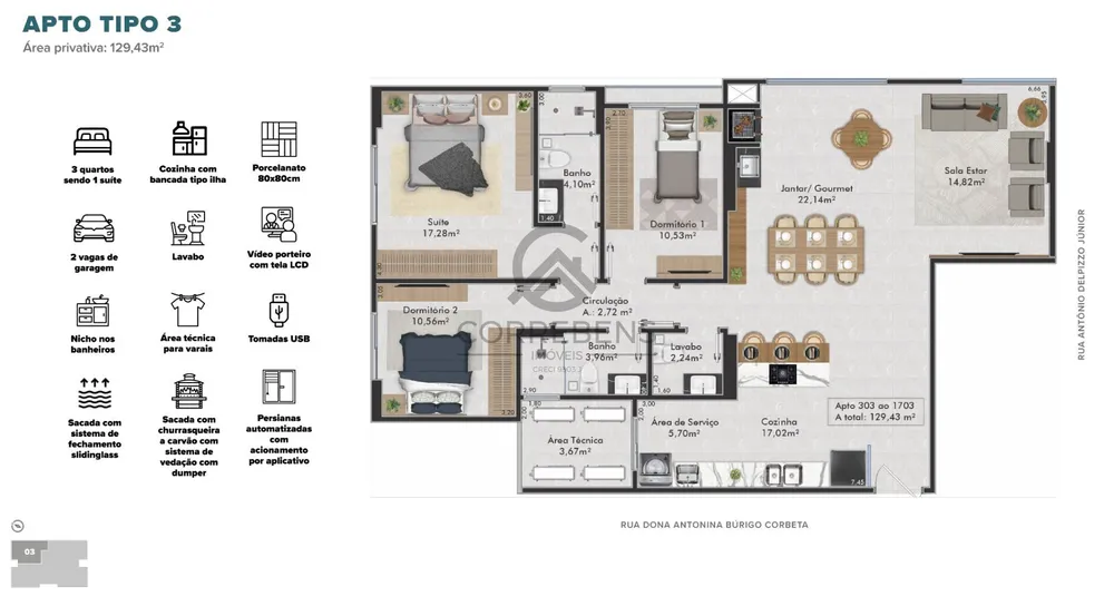 Apartamento, 3 quartos, 129 m² - Foto 10