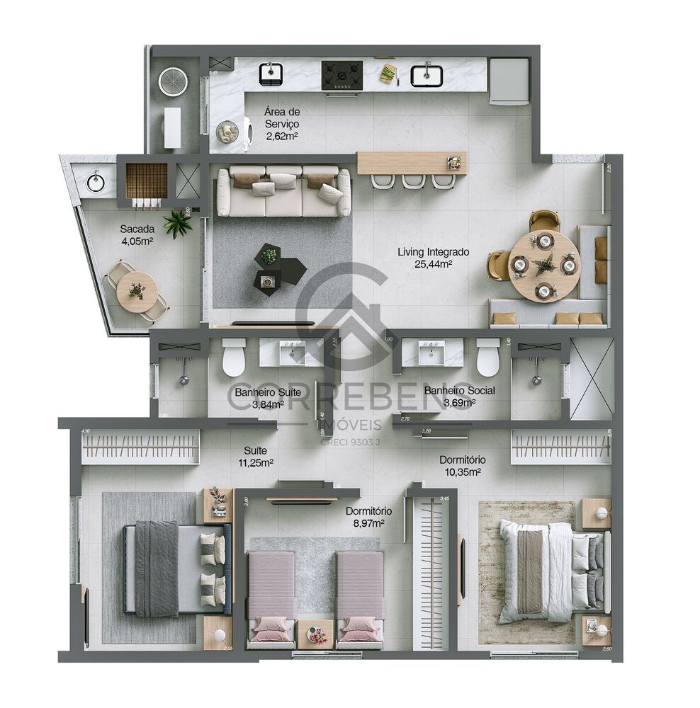 Apartamento, 2 quartos, 65 m² - Foto 6