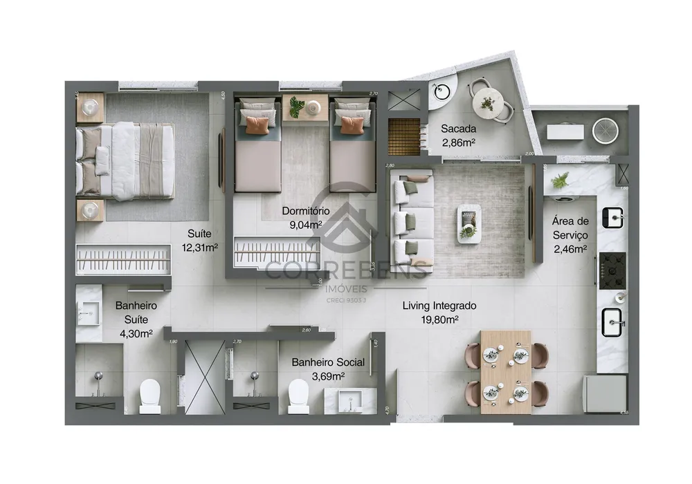 Apartamento, 2 quartos, 65 m² - Foto 15