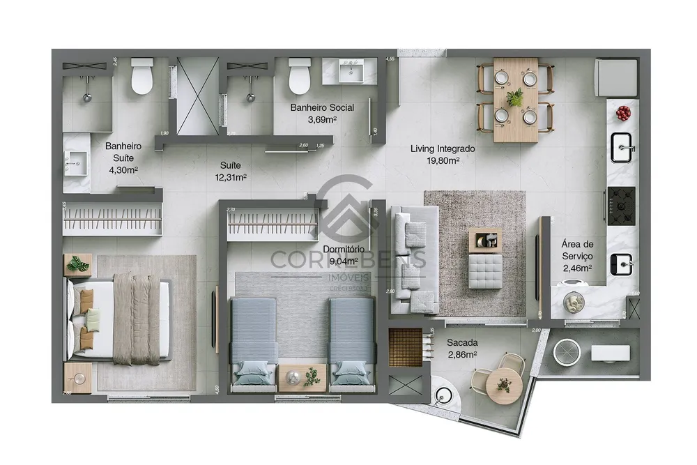 Apartamento, 2 quartos, 65 m² - Foto 18