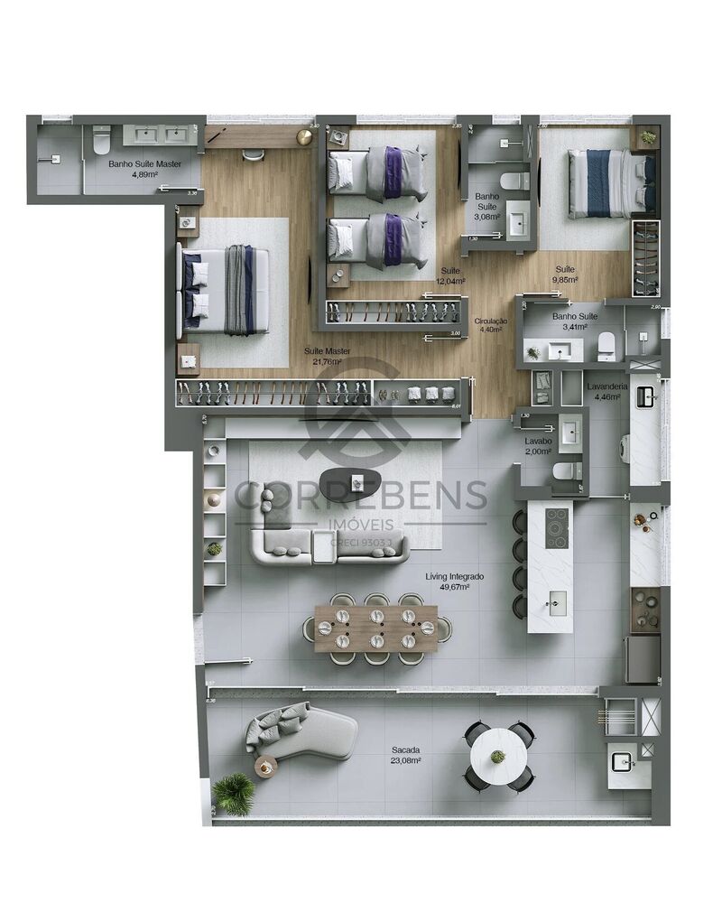 Apartamento à venda com 3 quartos, 149m² - Foto 8