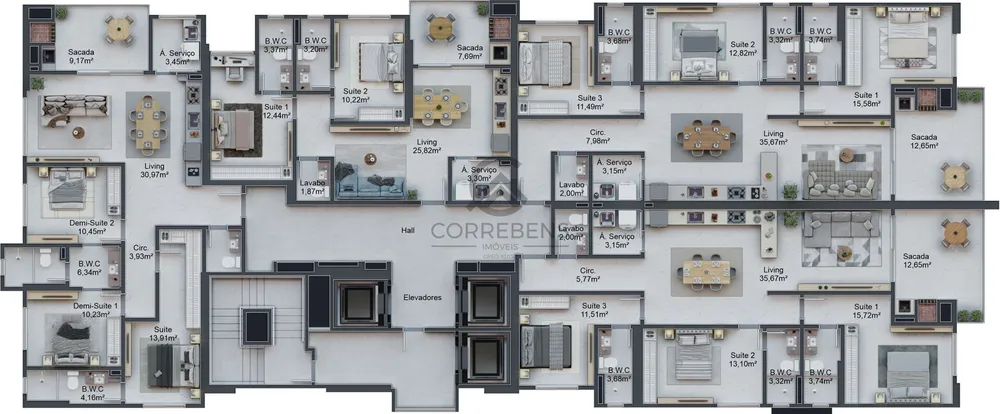 Apartamento, 3 quartos, 134 m² - Foto 14