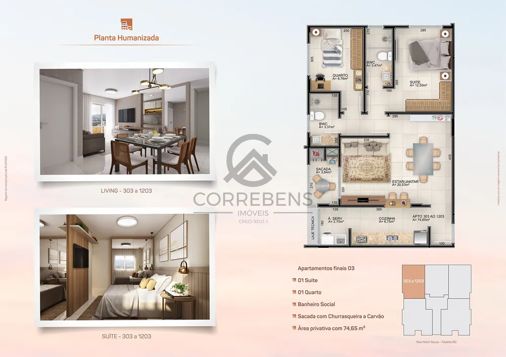 Apartamento, 2 quartos, 74 m² - Foto 8