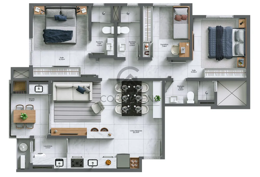 Apartamento, 3 quartos, 94 m² - Foto 16