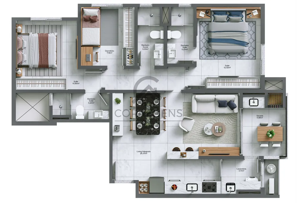Apartamento, 3 quartos, 94 m² - Foto 15
